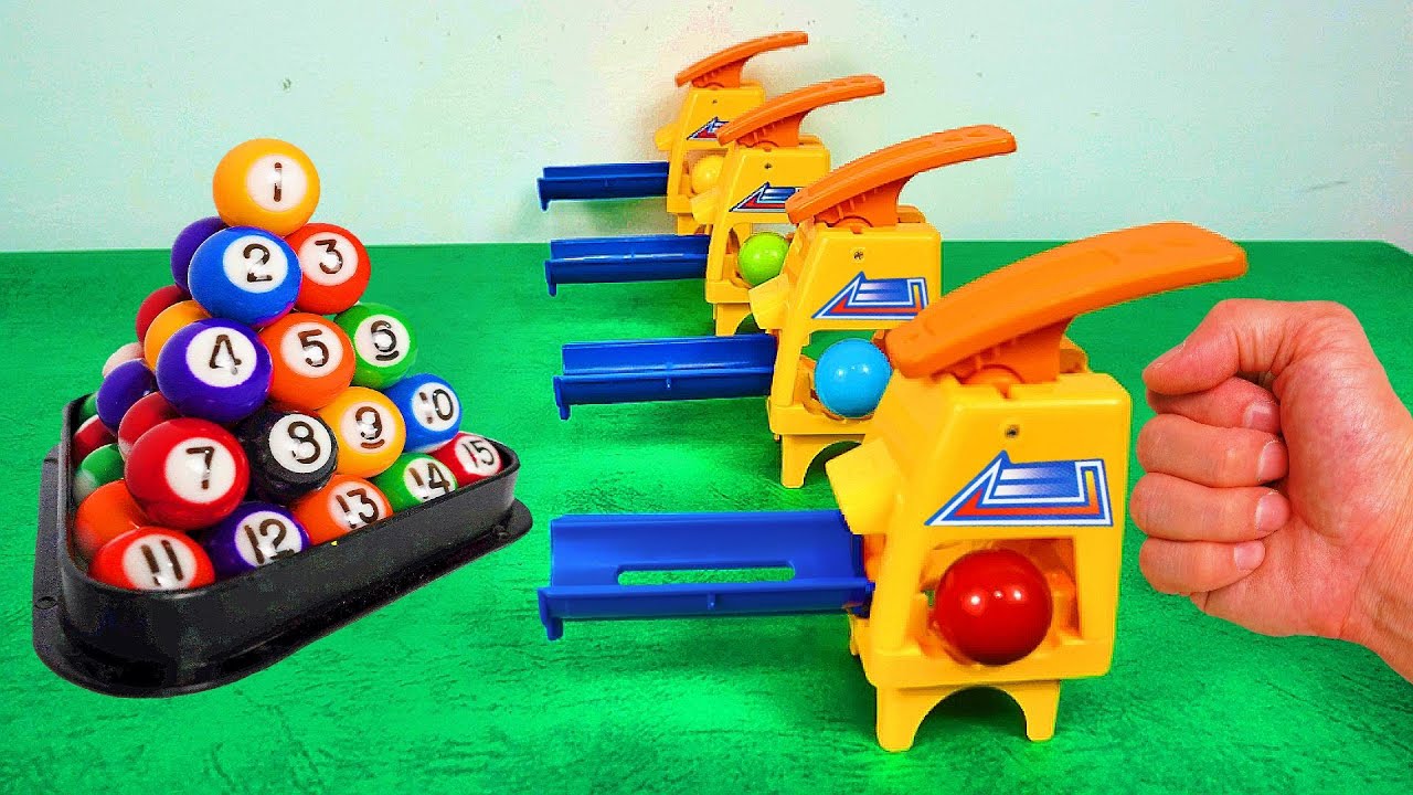 Billiard Marble Run Race ASMR # 2 ☆ Prepared to Blast Off ☆ Creative Healing Sound Machine DIY Build