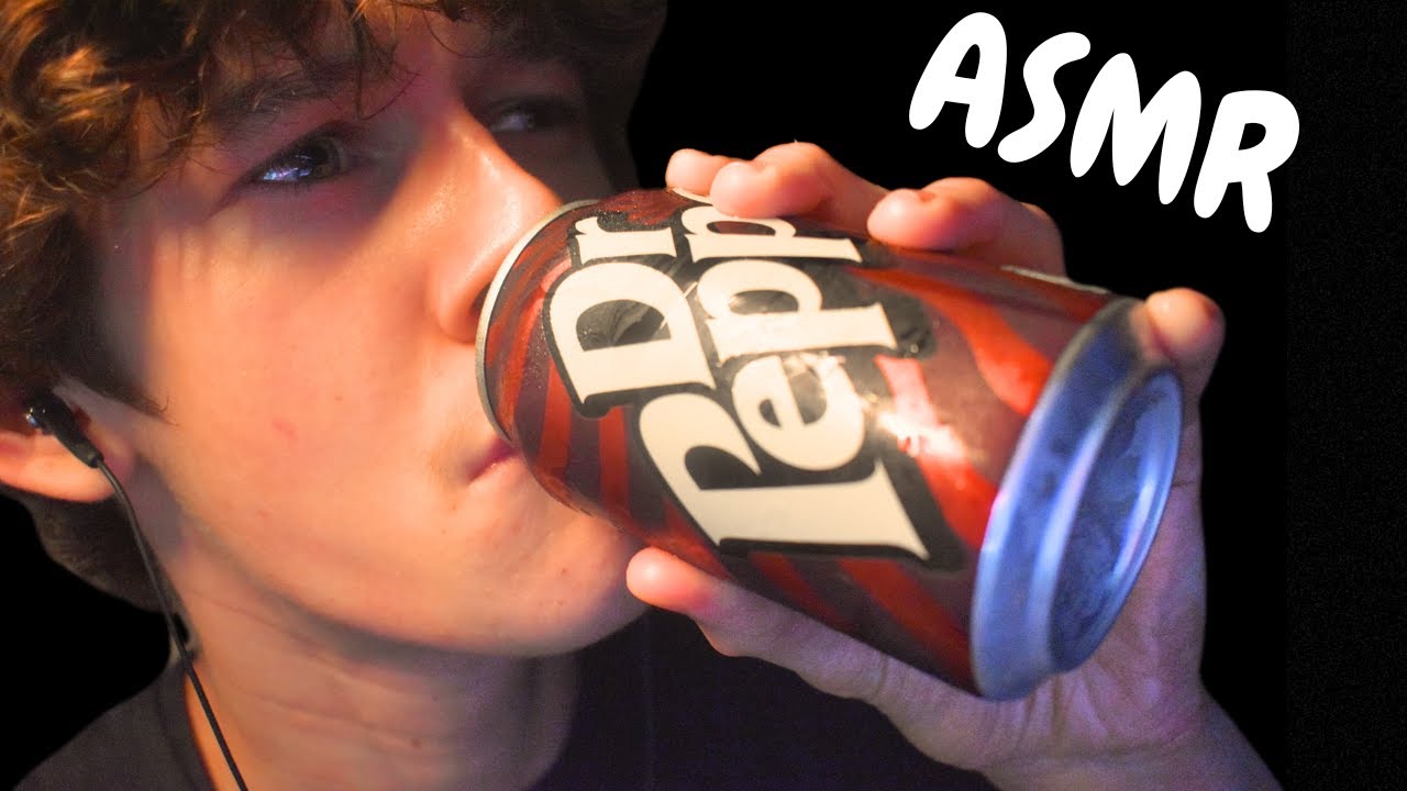 ASMR Drinking Soda and Whispering