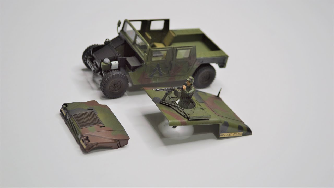 Relaxing video of the scale model Tamiya Humvee Hummer 4x4 build