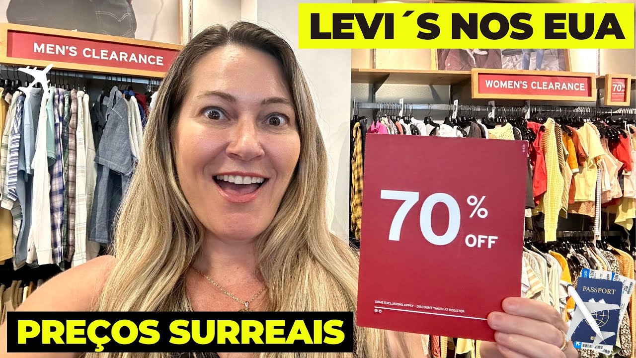 TOUR na LEVI’S com DESCONTOS de 70% em ORLANDO!