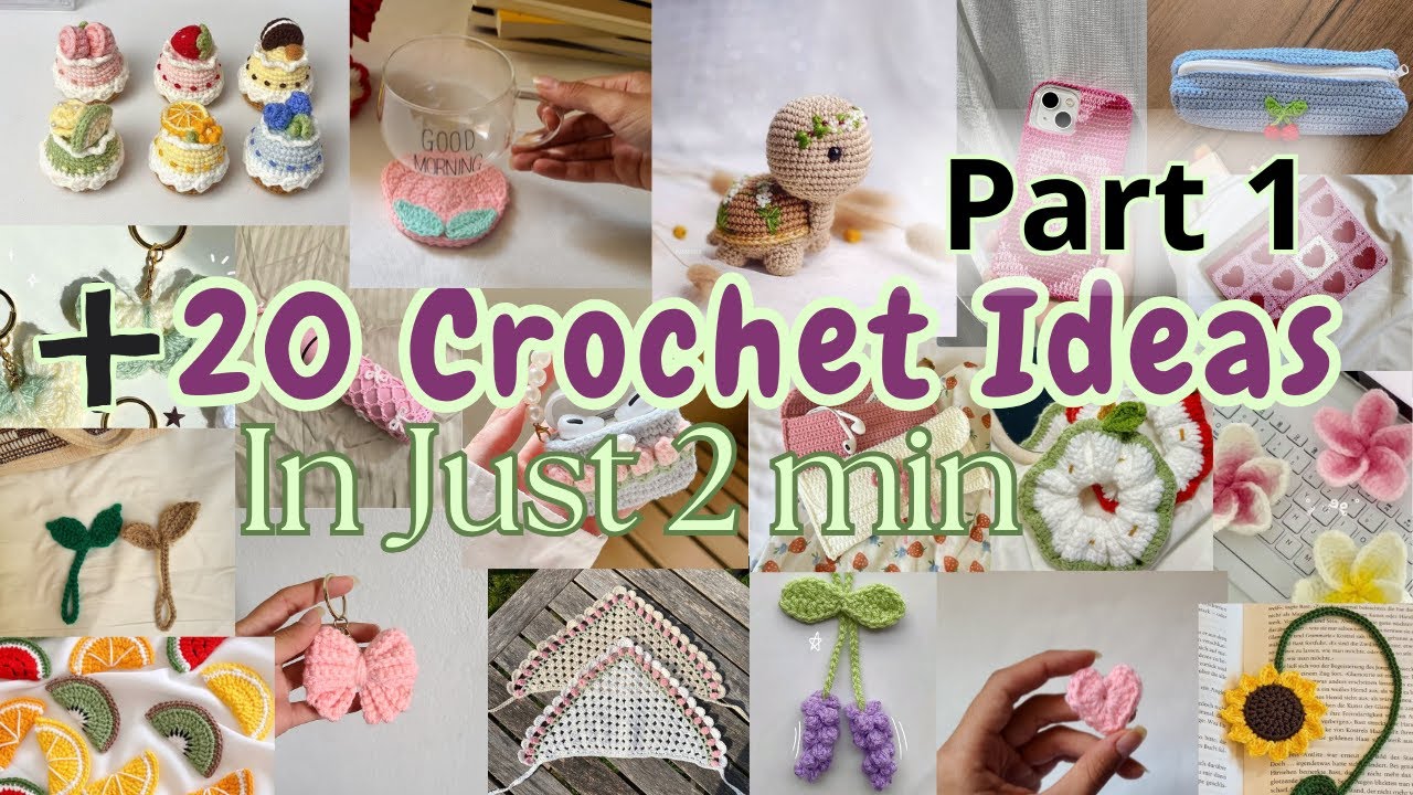 Cute & Quick Crochet Ideas 💕 20+ Creative Projects in Just 2 Minutes