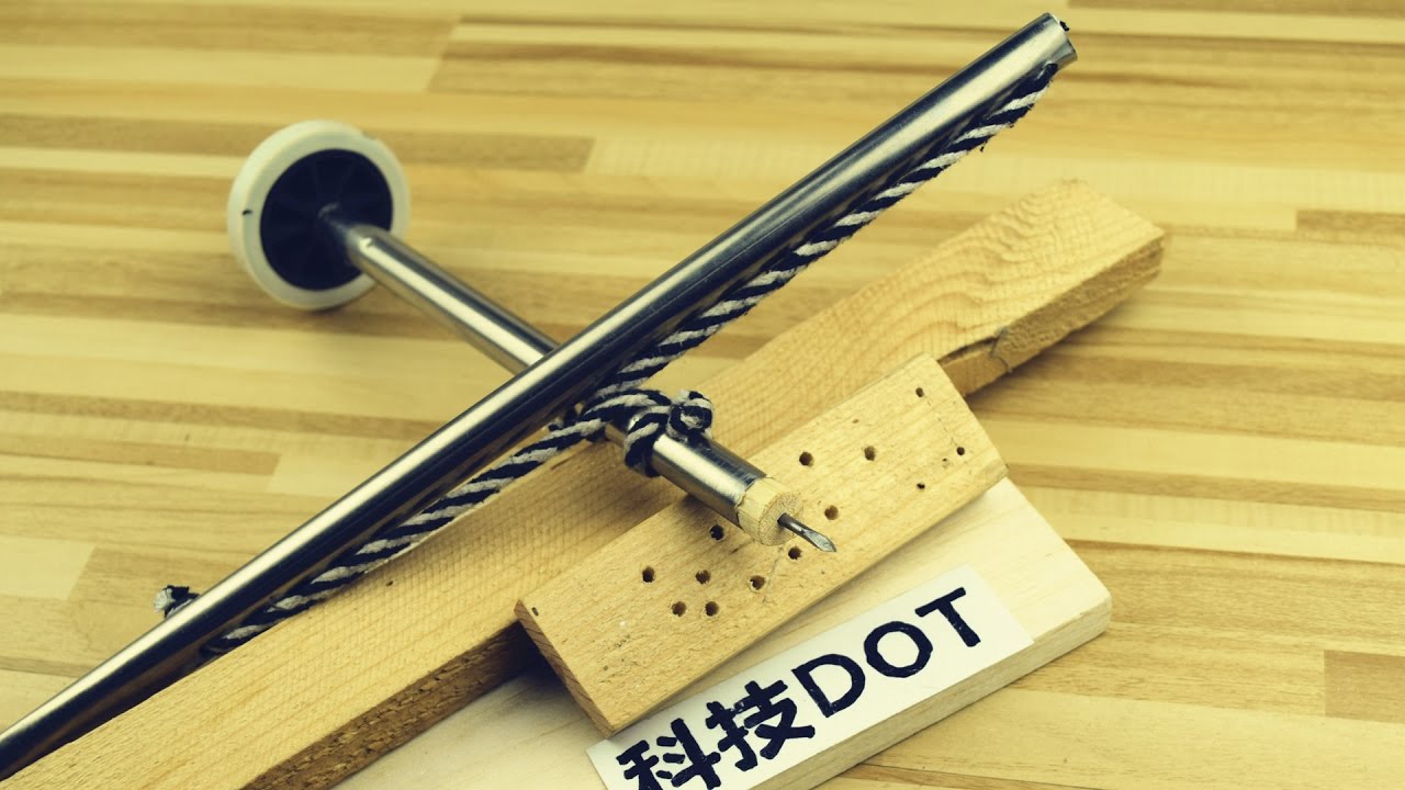 Wood Hand Drill 自制简单实用老式手拉钻 不用电的钻孔DIY