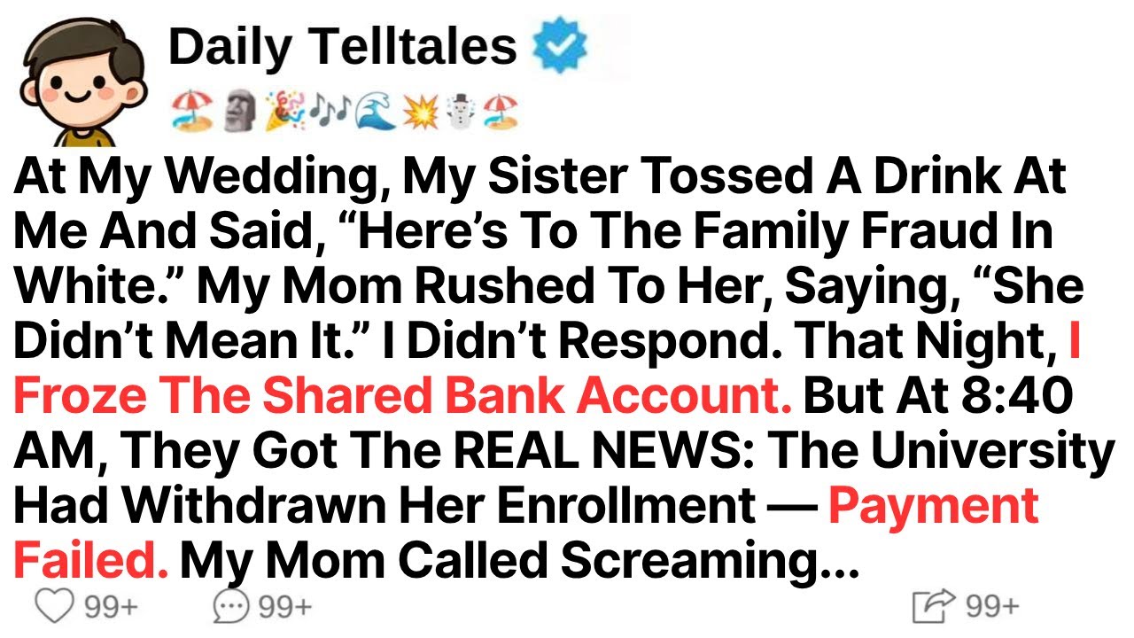 At My Wedding, My Sister Tossed A Drink At Me And Said, “Here’s To The Family Fraud In White.”