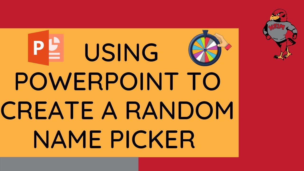 Using Powerpoint to create a Random Name Picker