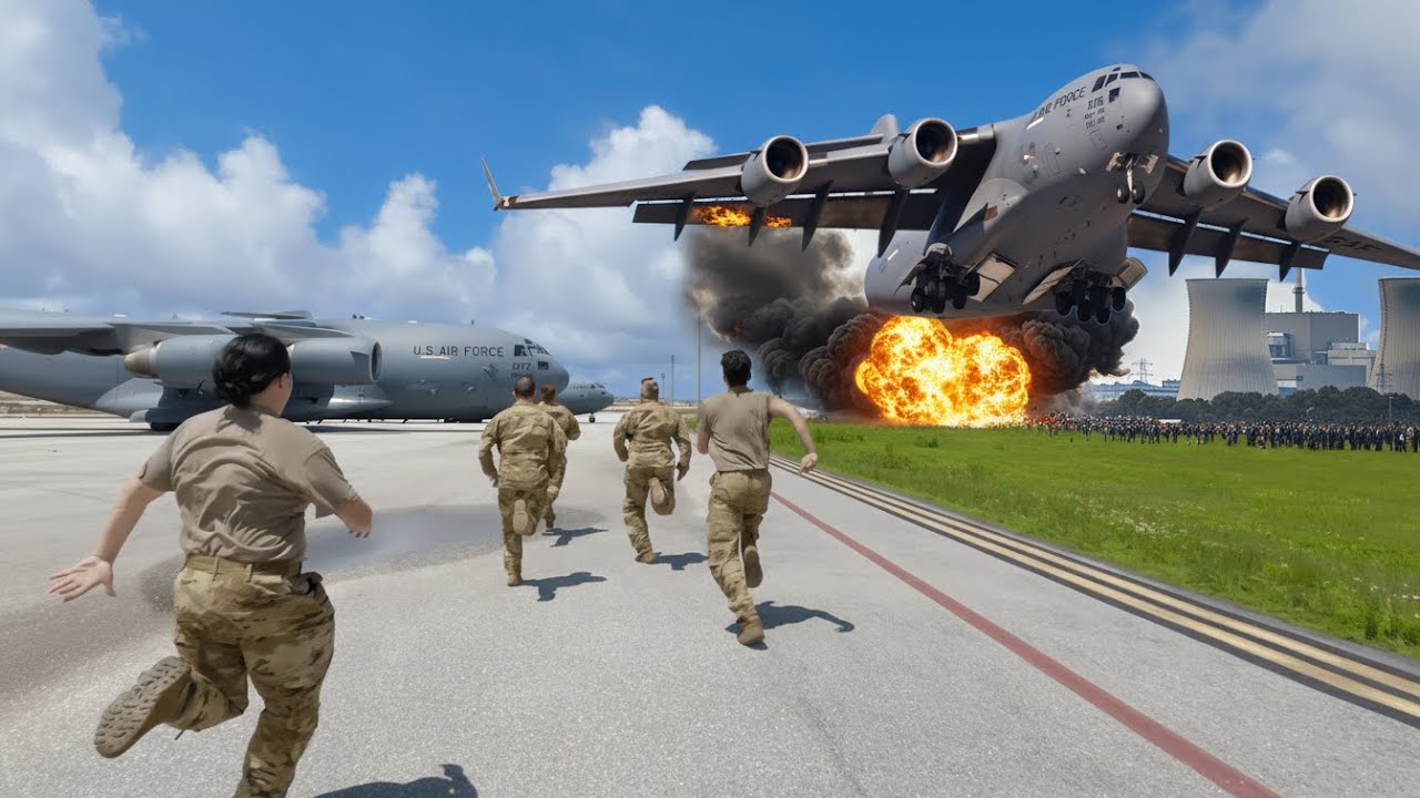 Venezuela Shocked: U.S. Air Force C-17 Makes Elite Emergency Takeoff at Full Speed
