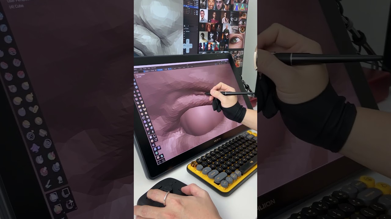 Sculpting in Blender always makes me question my life #artist #blender #tutorial#wenbozhao