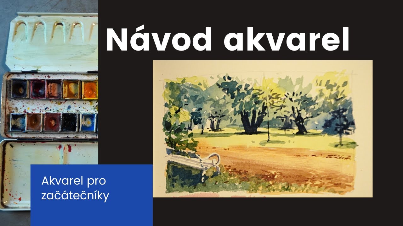 Akvarel pro začátečníky- návod- stromy, park