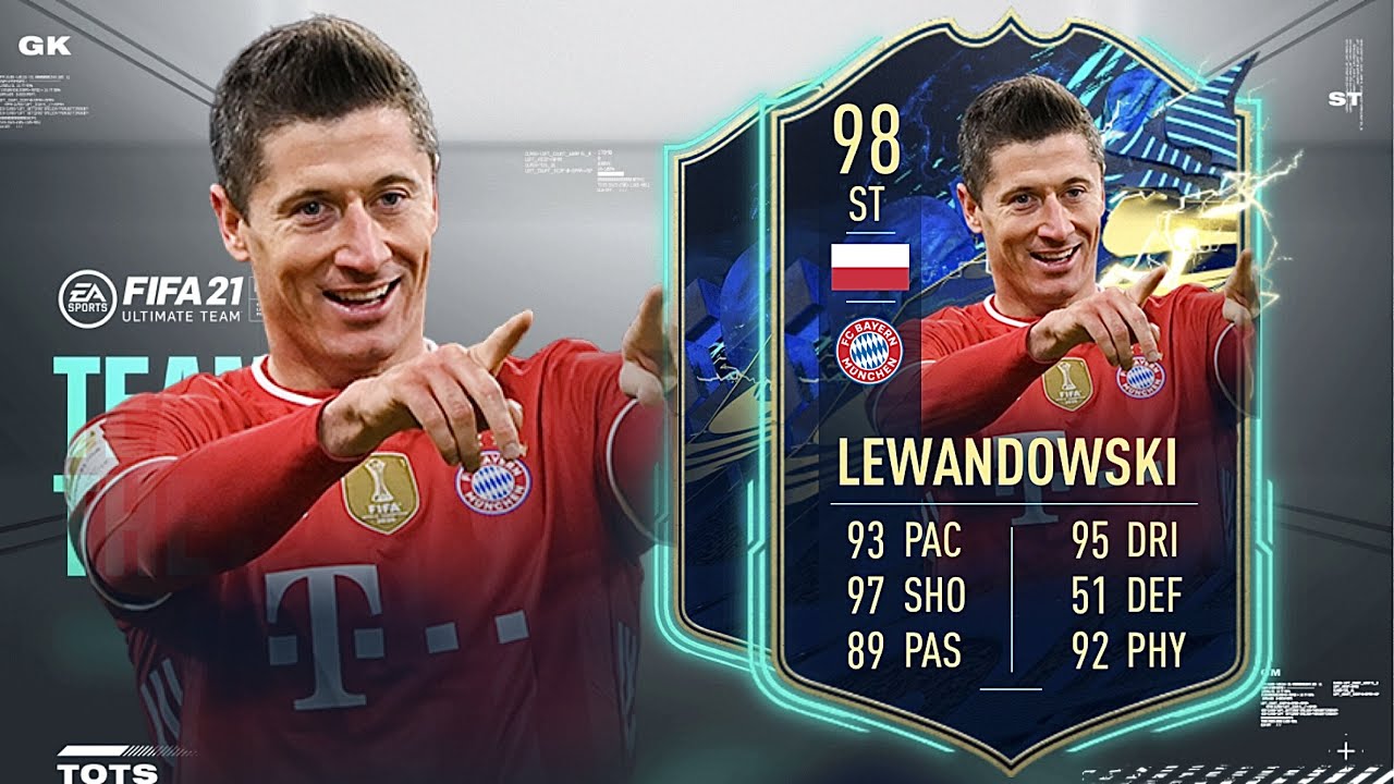 FIFA 21: ROBERT LEWANDOWSKI 98 TOTS PLAYER REVIEW I FIFA 21 ULTIMATE TEAM