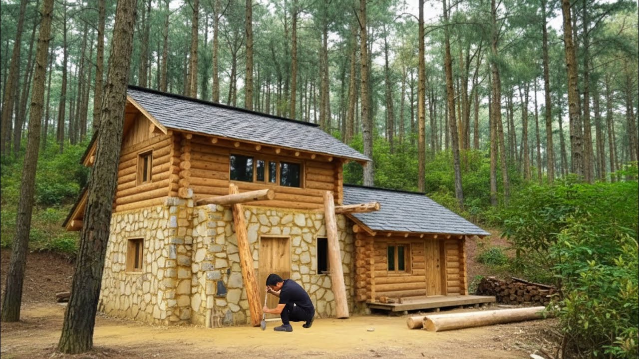 A talented young man spent 90 days building a forest home more luxurious than a 5-star hotel 