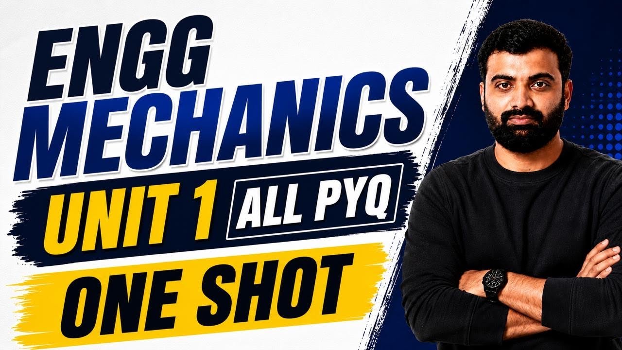 Engineering Mechanics PYQ Marathon | Unit 1 Complete | SPPU 2024&2025 Pattern
