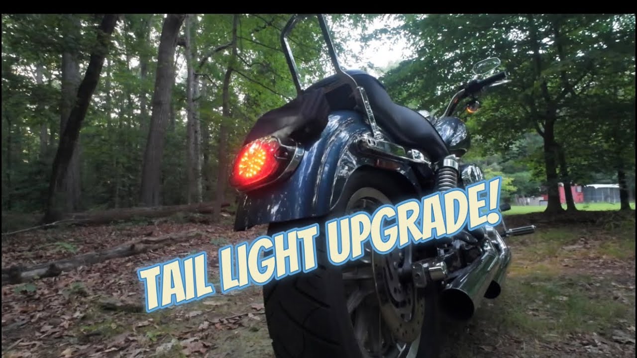 New Tail Light Installed On A Harley Davidson DYNA ! Smoked & Low Profile !