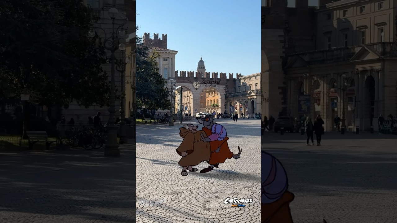 Once Upon Verona 👩🏻&zwj;❤️&zwj;👨🏻 #disney #animation #studio #cartoonize