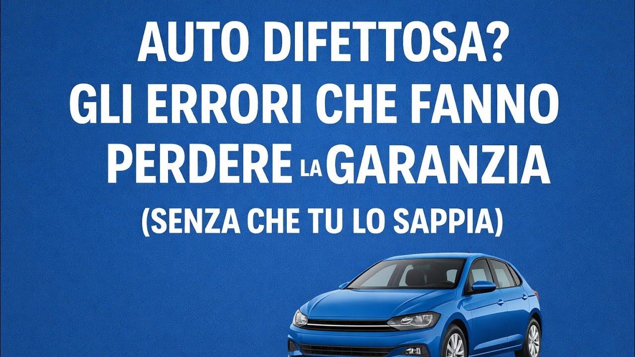 Auto difettosa? Gli errori che fanno perdere la garanzia (senza che tu lo sappia)