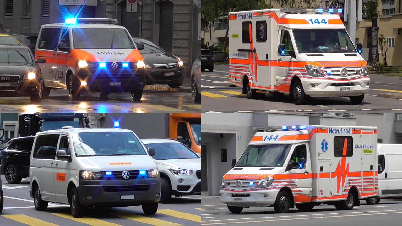 Einsatzfahrten Schutz & Rettung + Polizei Zürich
