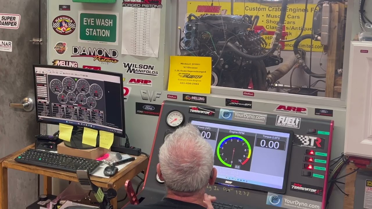 Динамометрические испытания двигателя Whipple Supercharged 7.3L Godzilla Performance