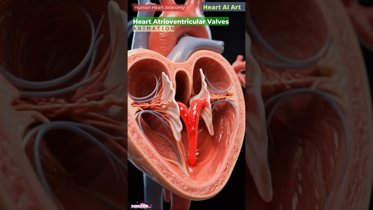 Atrioventricular Valves Animation | Cardiac Anatomy | Heart AI Art | 02