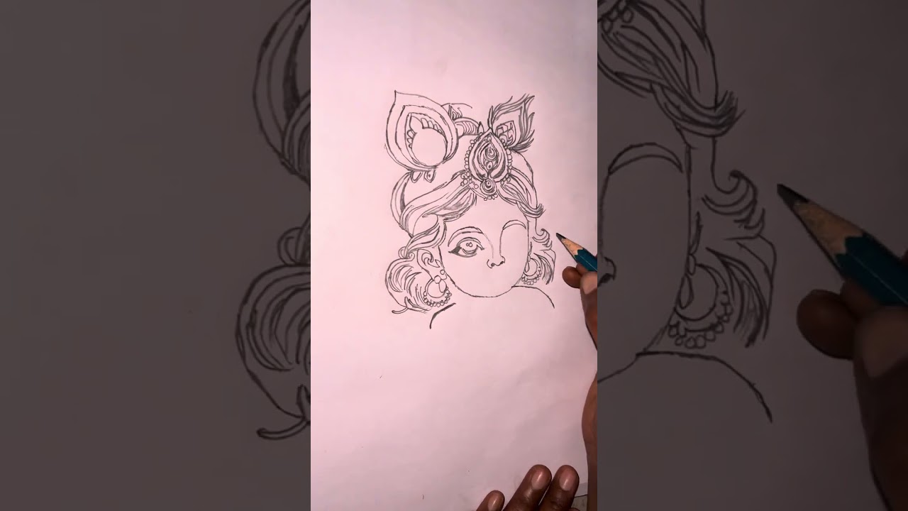 Radha Rani Eyes Drawing eyes #art #radhakrishna #drawing #sanjuarts