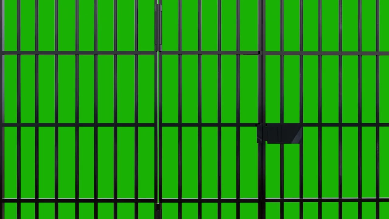 Jail Prison Green Screen 4K | Prison Cell Door Open | VFX Stock Footage