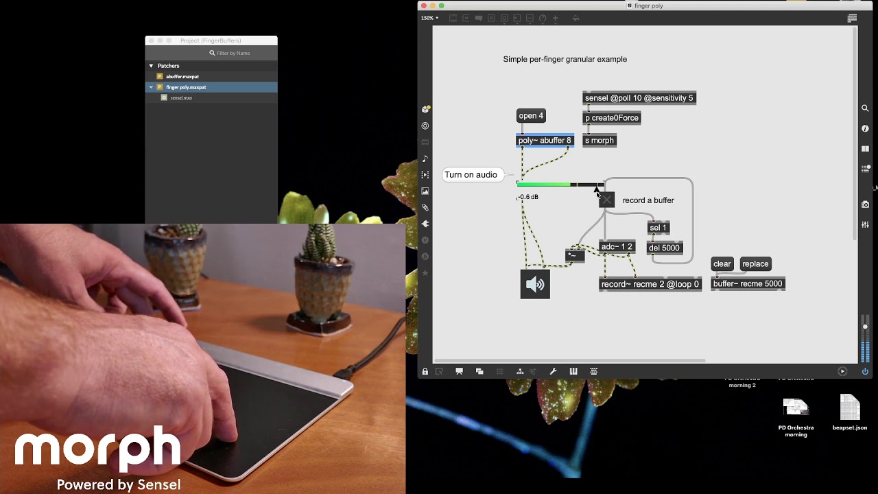 01 - Finger Buffers. Max & Morph: Multitouch