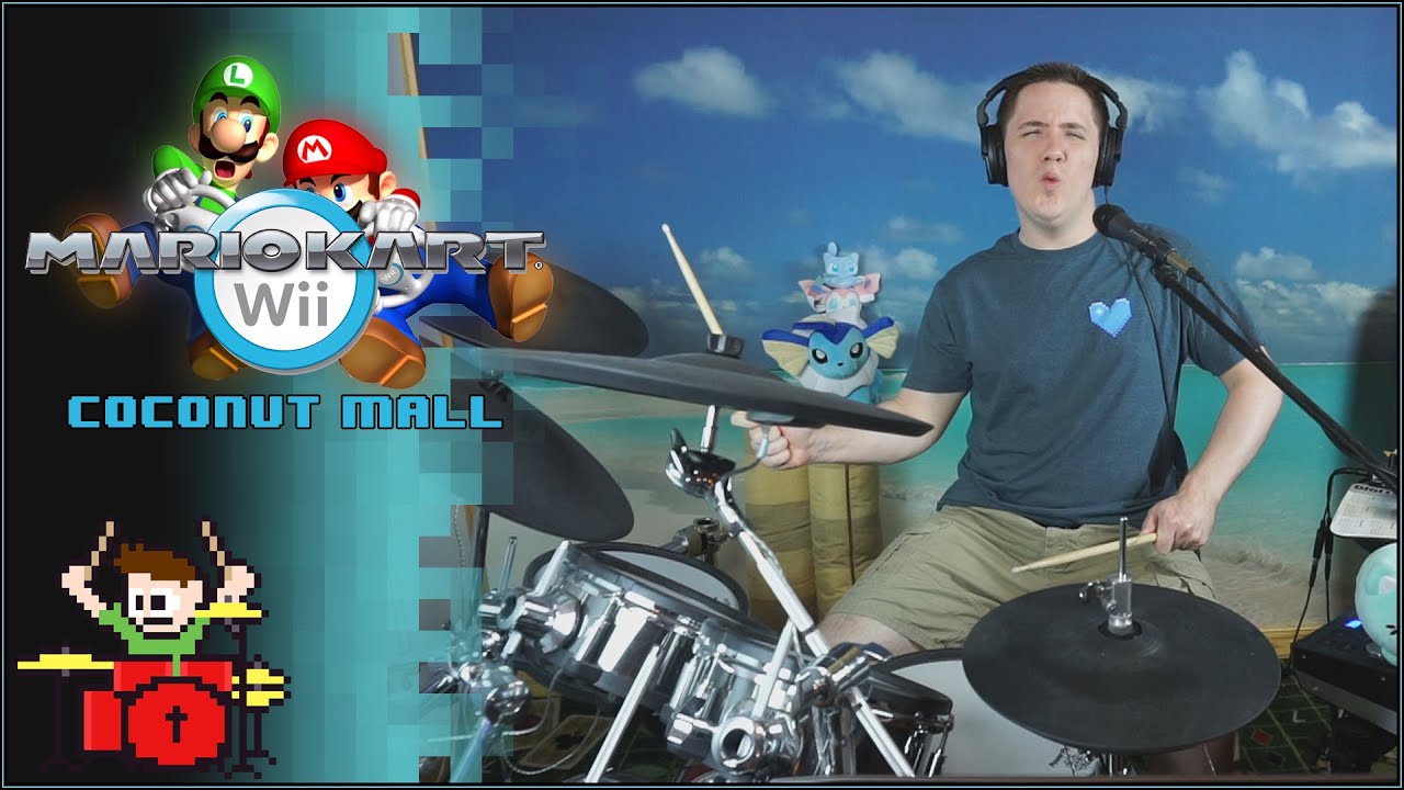 Mario Kart Wii - Coconut Mall On Drums!