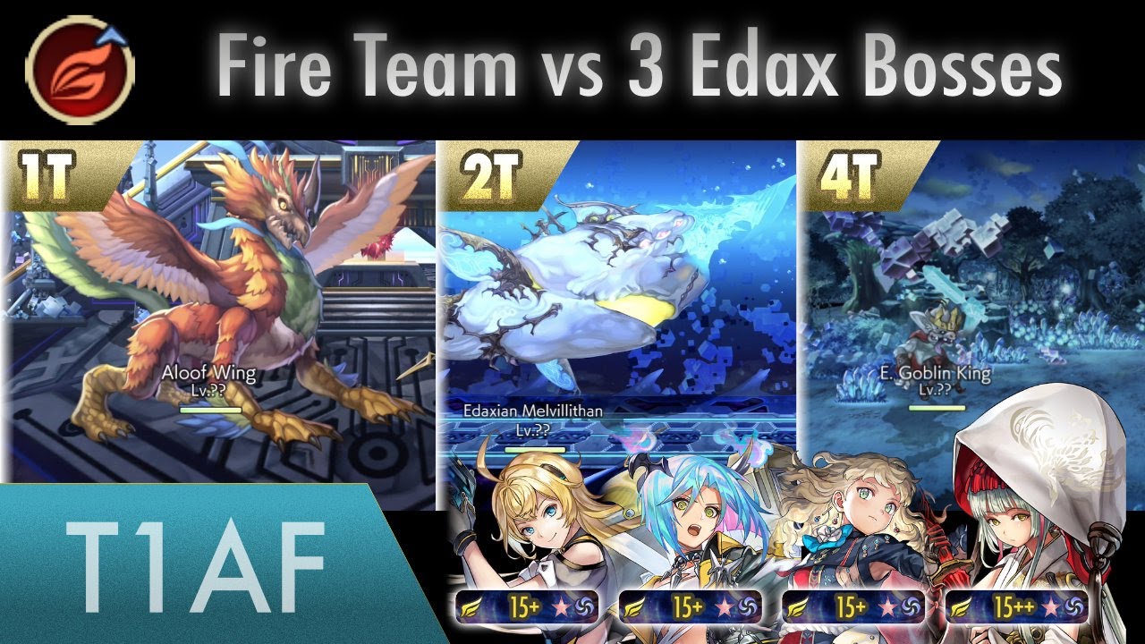 Another Eden - Fire Team vs 3 Edaxian Bosses