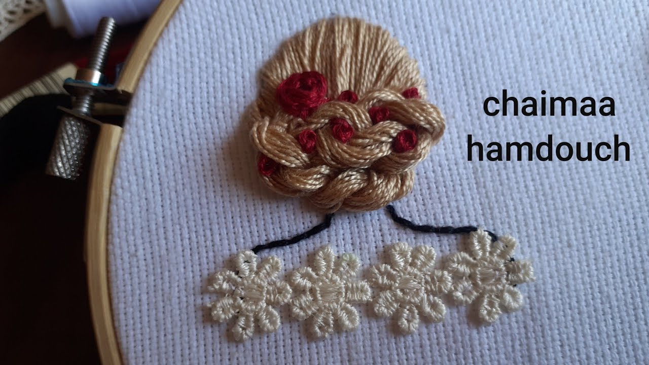 طريقة تطريز شعر 🧵Method of embroidery hair