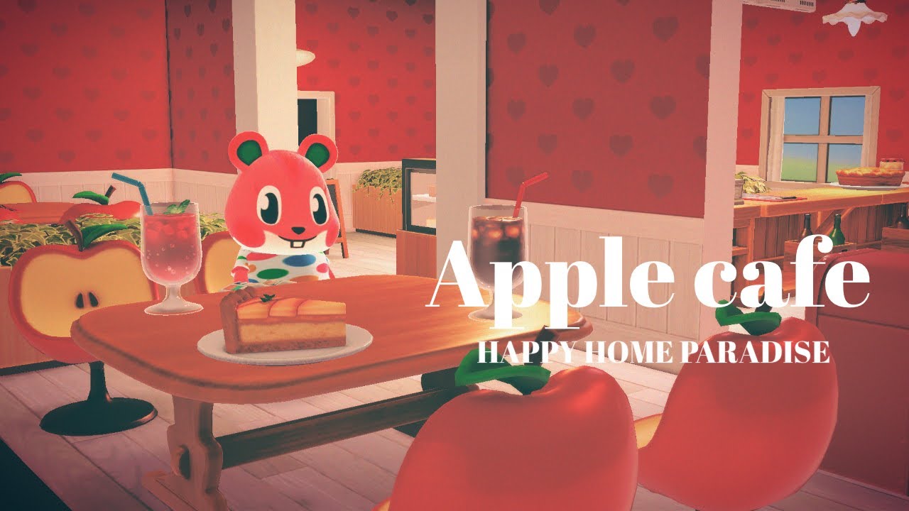 【あつ森】アップルの別荘〜アップルカフェ〜|ハッピーホームパラダイス#３【ハピパラ】