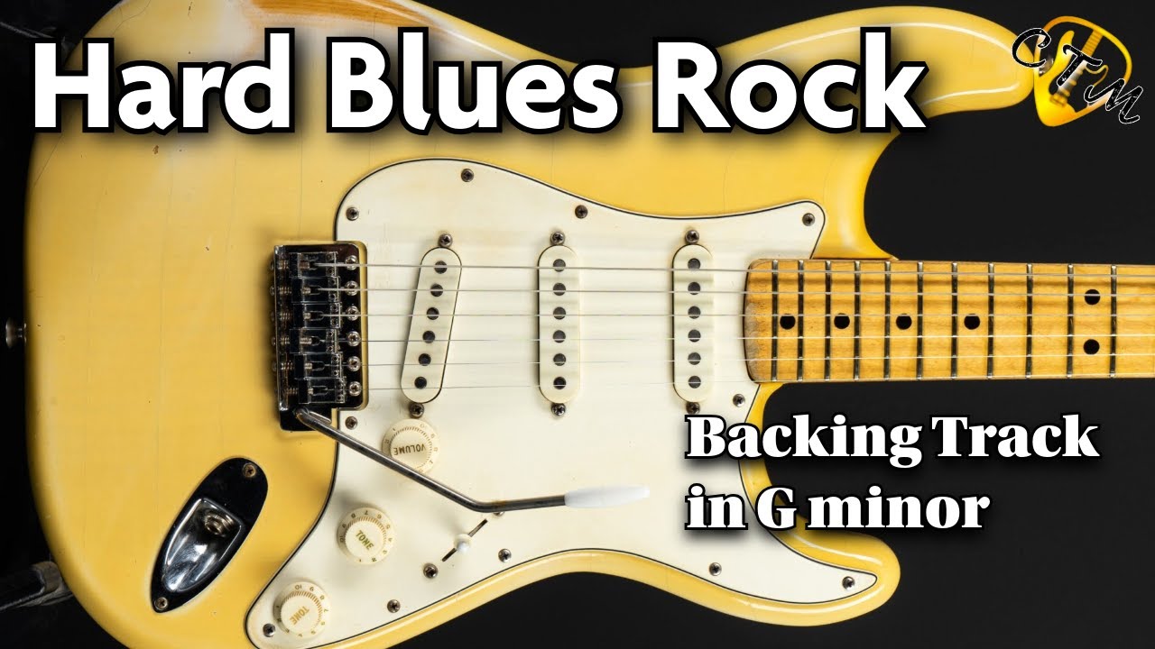 Hard Blues Rock[Shuffle]Guitar Backing Track in Gm(100 bpm)