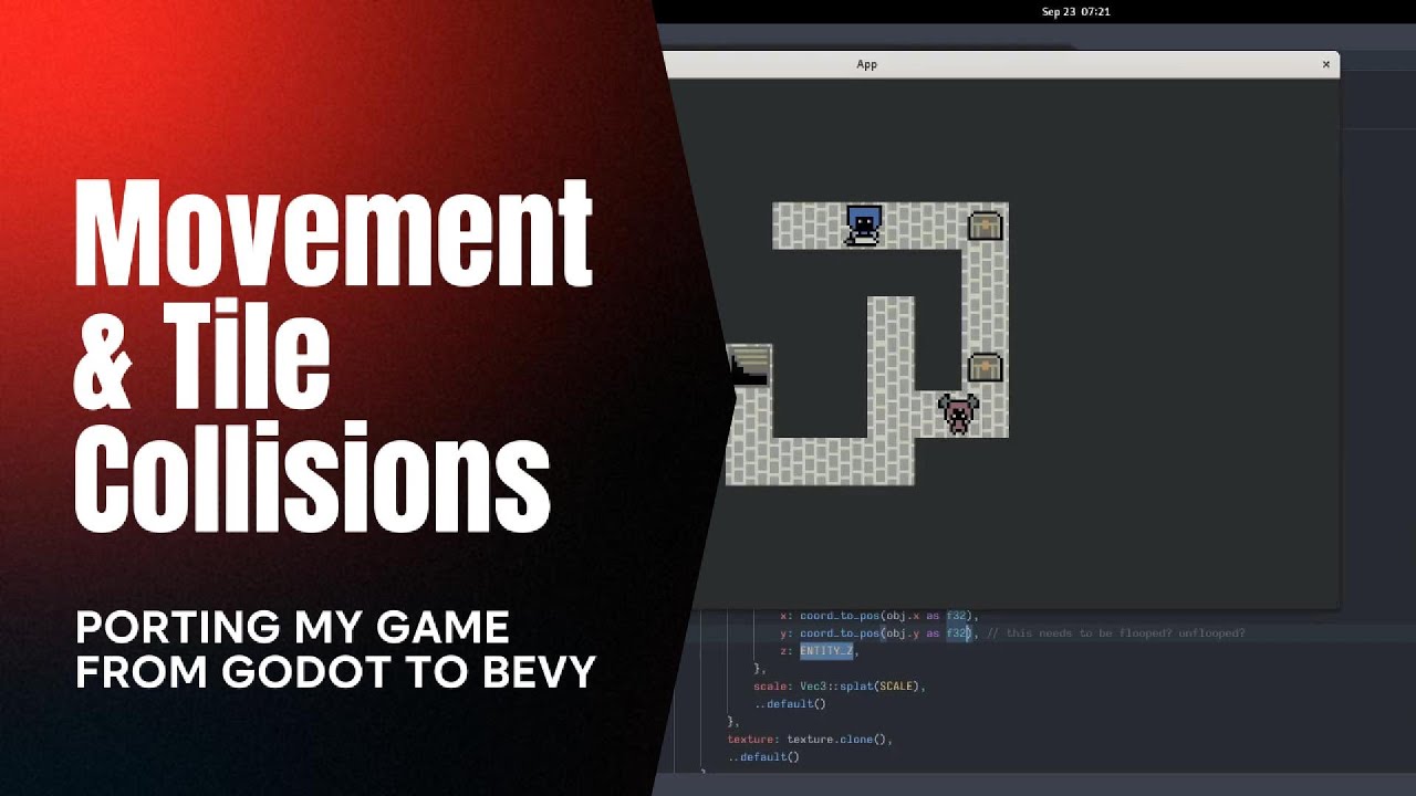 Movement & Tile Collisions - Porting a Game from Godot To Bevy EP 11