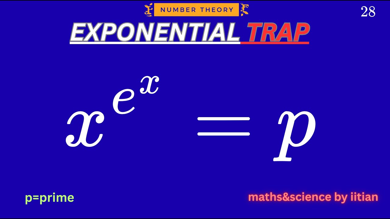 Экспоненциальная ловушка x^e^x = p? Калькулятор не нужен | Олимпиада по математике JEE