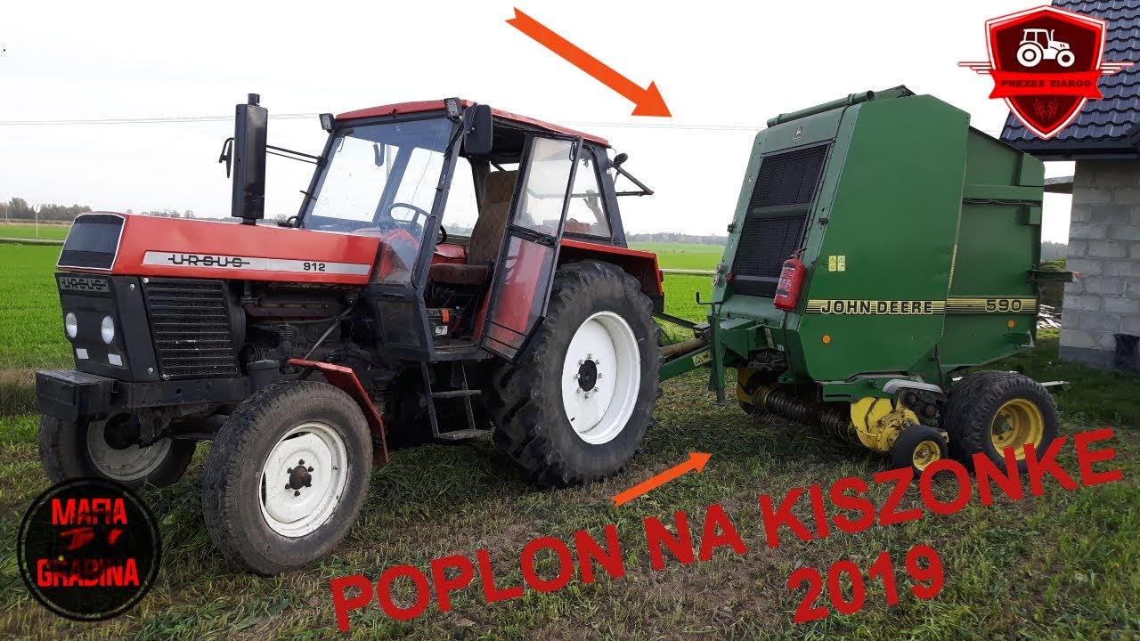 Poplon na kiszonke 2019 ⭐ URSUS c-385 ⭐ John Deere 590 ⭐ Mazowiecka Wieś na YouTube ⭐ MafiaGrabina ⭐