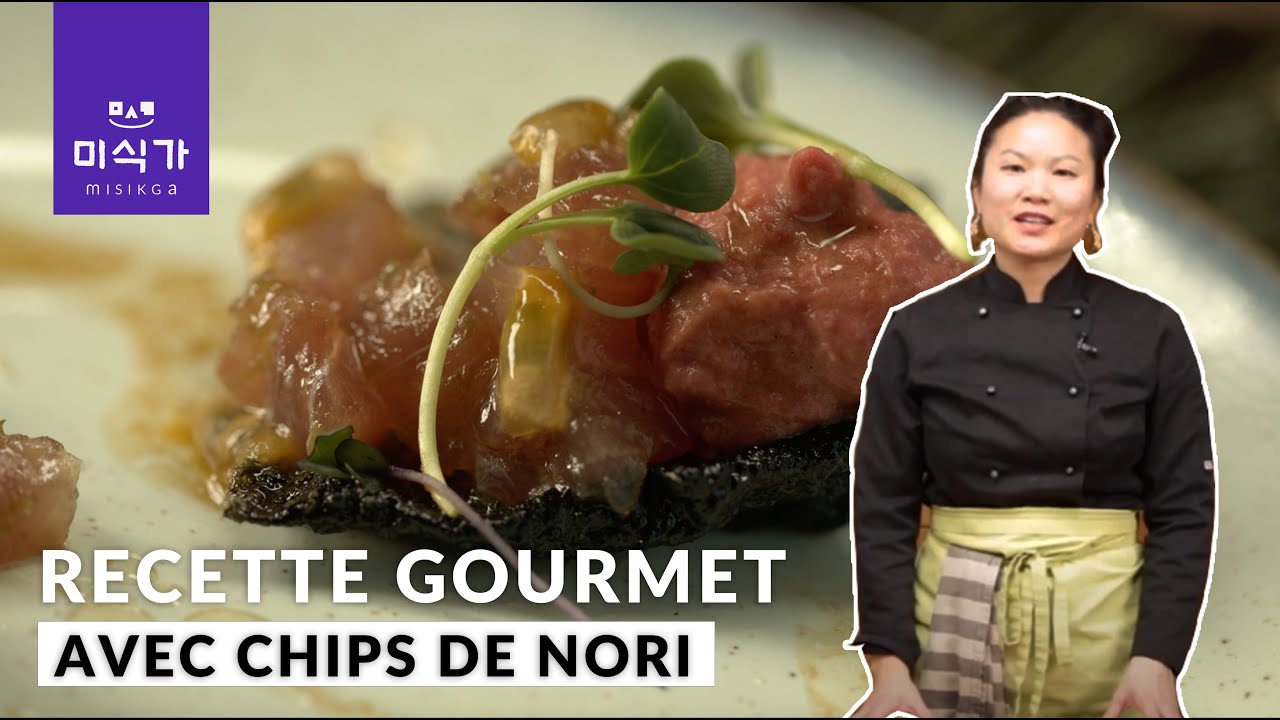 Chef Joséphine Thai - Bouchée de chips nori, tartare de thon