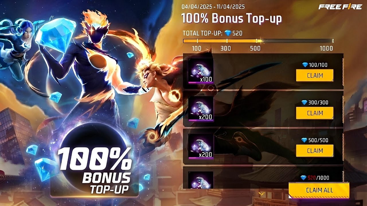 100 Bonus Top Up Event💎🤯 Free Fire l Diamond Bonus Bank Event l Free Fire New Event l Ff New Event