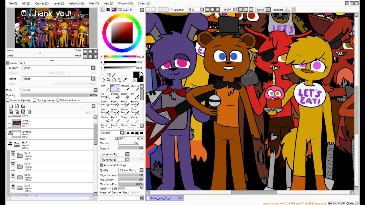FNaF speedpaint | Thank you! (20 subs)