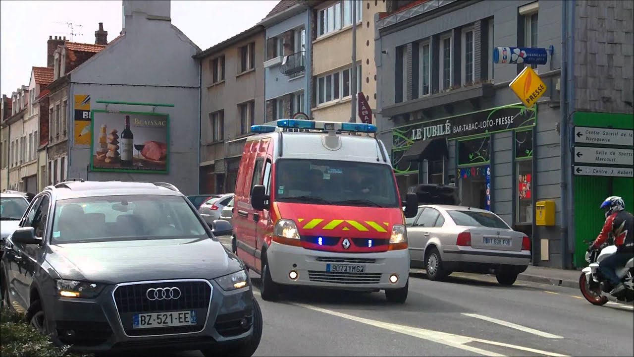 Intro + VLM SAMU 62 SMUR 1 + X6 VSAV Sapeurs pompiers Boulogne sur mer