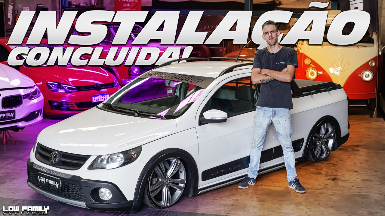 MAIS UMA SAVEIRO!? RODAS TIGUAN R-LINE E KIT SUSPENSÃO A AR! EP. 29