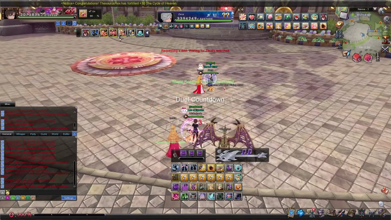Aura Kingdom Online - Leonhart vs Zeca - Navea PvP Duel 1 vs 1 - Round 2