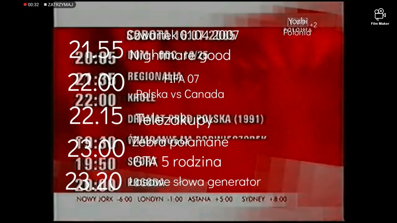 yoshi polonia +2 zakończenie programu 01.04 2007