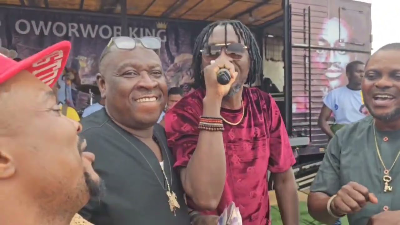 Joe Morgan Performing at the Government field, Agbor for Madam Jaki