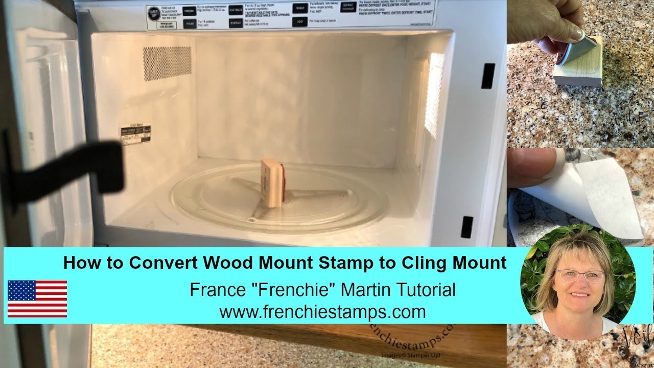 How to convert wood mount stamp to cling mount