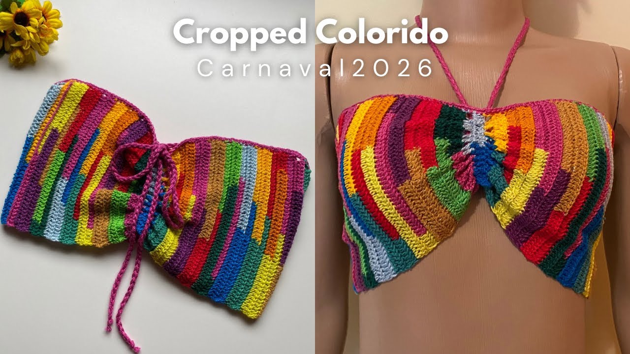 CROPPED COLORIDO CARNAVAL 2026 (Todos os Tamanhos)
