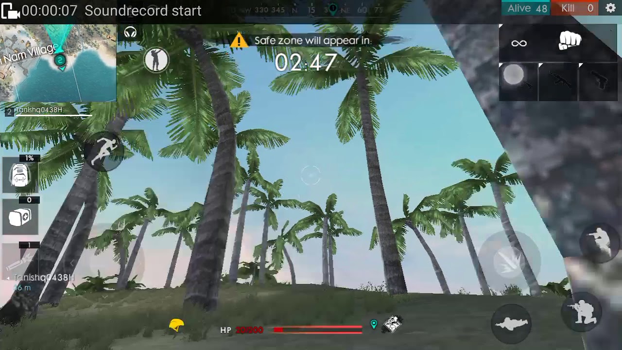 FREE FIRE player landed on 