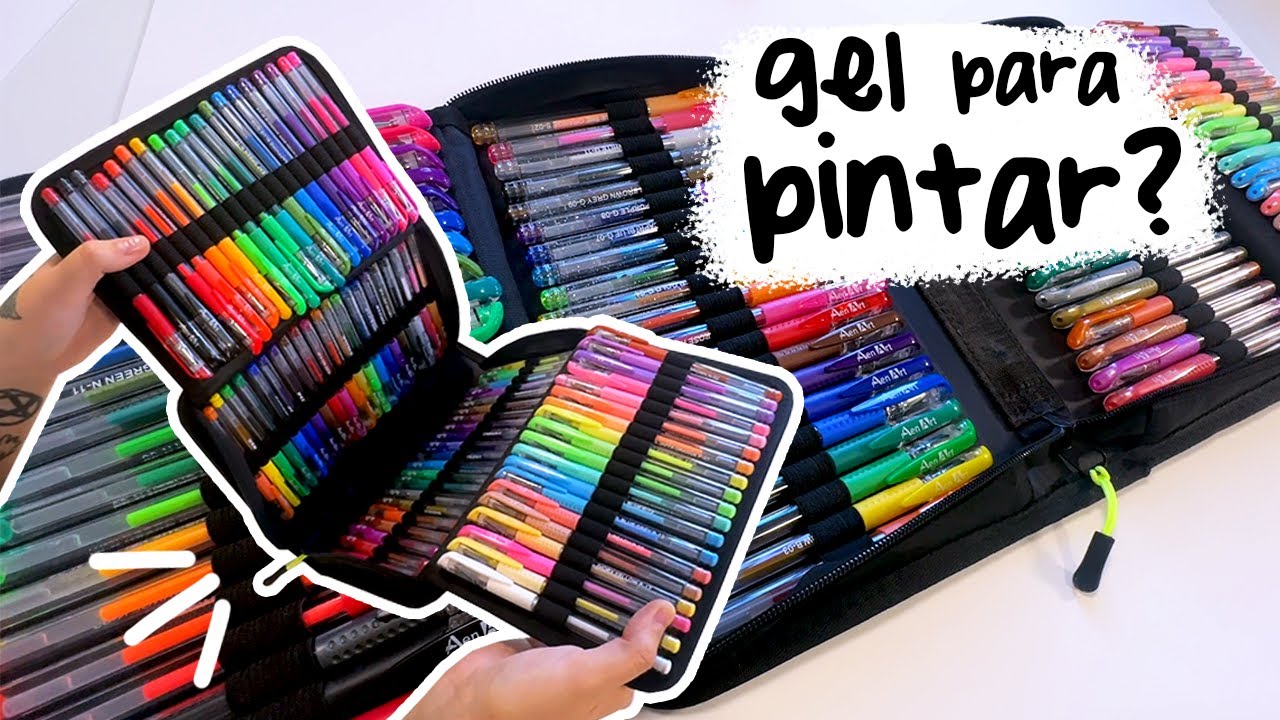 TESTANDO CANETA DE GEL FEITA PARA COLORIR DESENHOS - SERÁ QUE ISSO FUNCIONA MESMO?