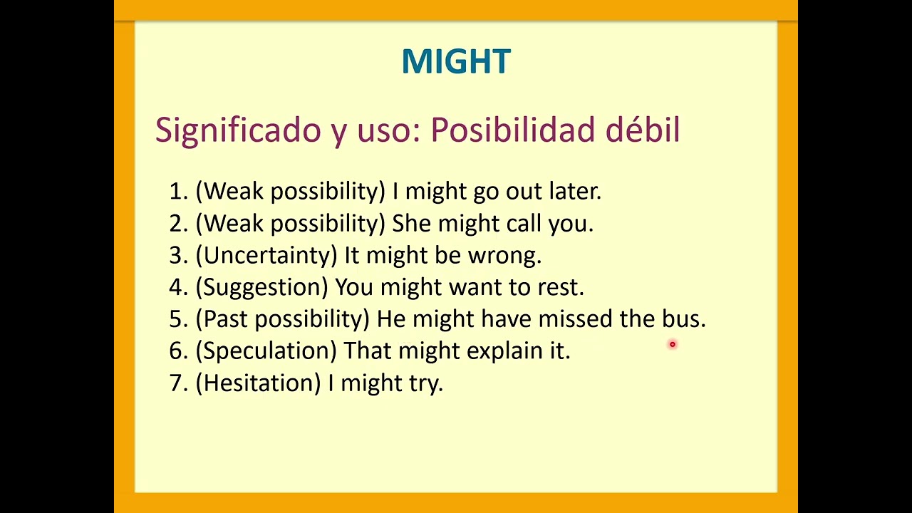 Verbos Modales Modal Verbs