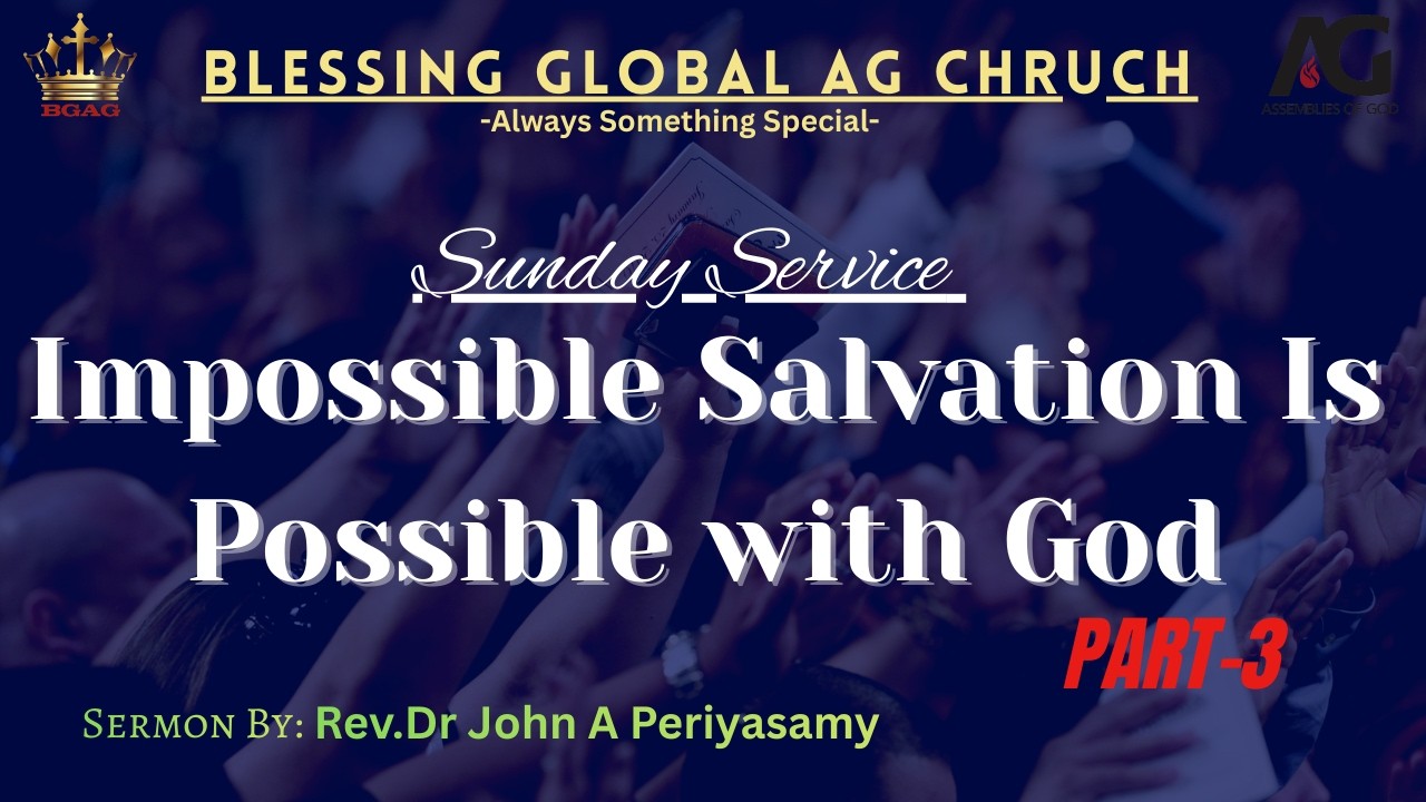 🔴🅛🅘🅥🅔 | Kannada Service | Impossible Salvation is Possible with God - Part 3| 15TH Feb 2026 | BGAG