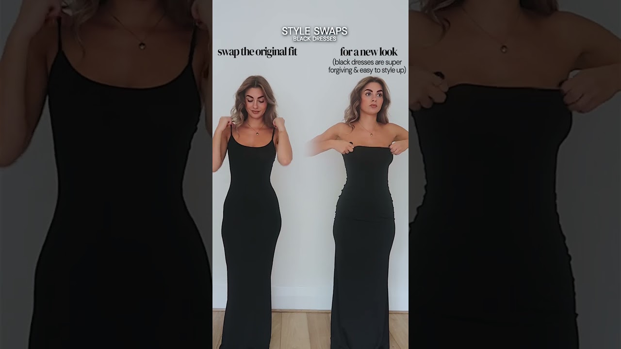 Black dress style swaps to make 🖤🙌 