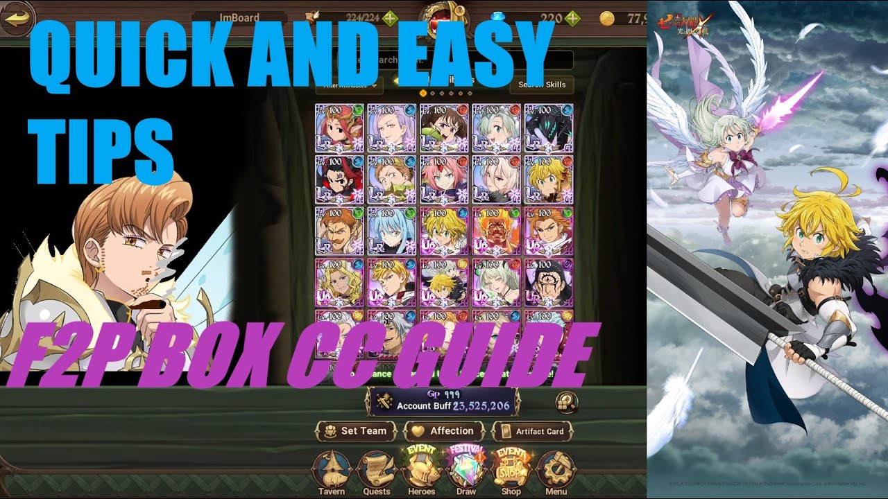 7DS BOX CC GUIDE FOR ALL PLAYERS