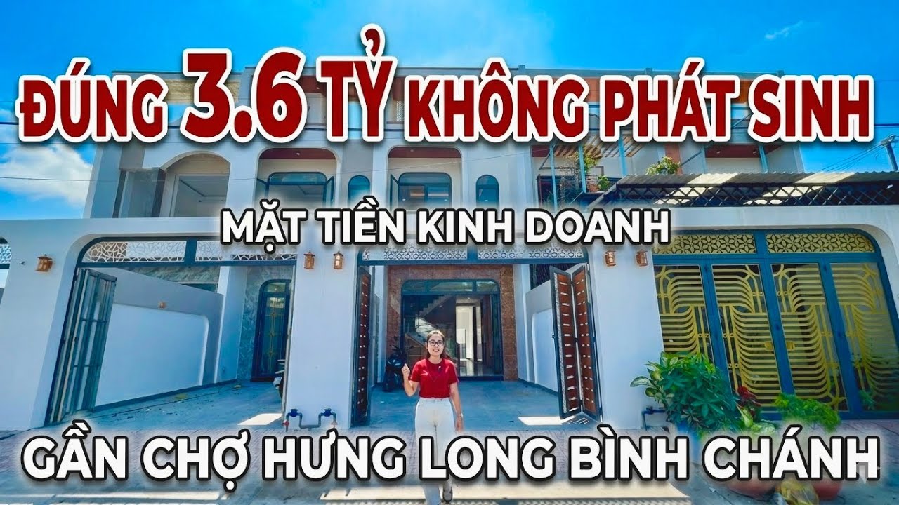 🔴Bán Nhà Mặt Tiền Lê Thị Tám Gần Chợ Hưng Long Bình Chánh 4PN 3WC Giá 3.6 Tỷ
