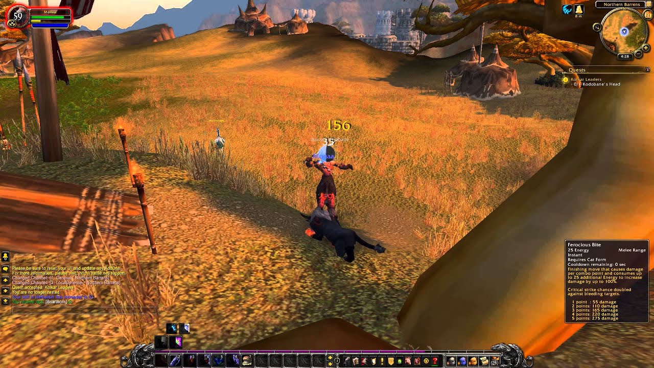 Tauren Quest 65: Kolkar Leaders (WoW, Horde, Tauren, Druid)