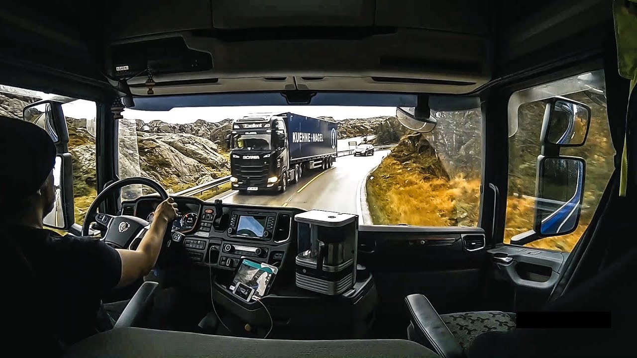 CV POV Driving Scania S520 - Loading granite in Hellvik, Norway!